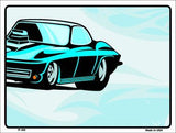 Classic Car Corvette Metal Novelty Parking Sign