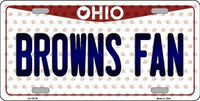 Cleveland Browns NFL Fan Ohio State Background Novelty Metal License Plate