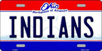 Cleveland Indians Ohio Novelty State Background Metal License Plate