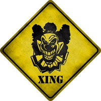 Clown Killer Xing Novelty Metal Crossing Sign
