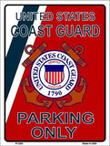 Coast Guard Parking Only Metal Novelty Parking Sign