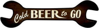 Cold Beer To Go Novelty Metal Wrench Sign
