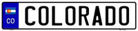 Colorado Novelty Metal European License Plate
