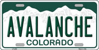 Colorado Avalanche Colorado State Background Novelty Metal License Plate