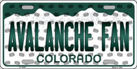 Colorado Avalanche NHL Fan Colorado State Background Novelty Metal License Plate