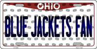 Columbus Blue Jackets NHL Fan Ohio Novelty State Background Metal License Plate