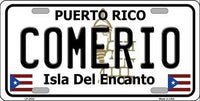 Comerio Puerto Rico State Background Metal Novelty License Plate