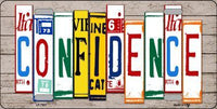 Confidence Wood License Plate Art Novelty Metal License Plate