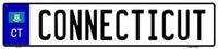 Connecticut Novelty Metal European License Plate