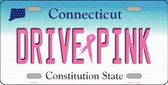 Drive Pink Connecticut Novelty Metal License Plate