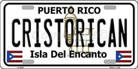 Cristorican Puerto Rico State Background Metal Novelty License Plate
