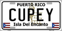 Cupey Puerto Rico State Background Metal Novelty License Plate