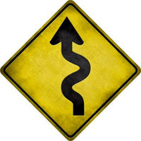 Curved Road Novelty Metal Crossing Sign