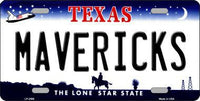Dallas Mavericks Texas Novelty State Background Metal License Plate