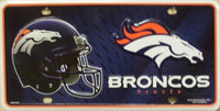 Denver Broncos Helmet Logo Novelty Metal License Plate