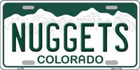 Denver Nuggets Colorado Novelty State Background Metal License Plate