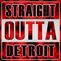 Straight Outta Detroit NHL Novelty Metal Square Sign