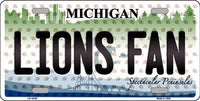 Detroit Lions NFL Fan Michigan State Background Novelty Metal License Plate