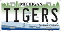 Detroit Tigers Michigan State Background Metal Novelty License Plate