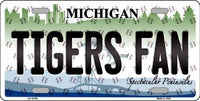 Detroit Tigers MLB Fan Michigan State Background Metal Novelty License Plate