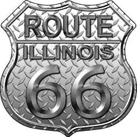 Route 66 Diamond Illinois Metal Novelty Highway Shield