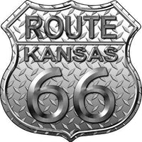 Route 66 Diamond Kansas Metal Novelty Highway Shield