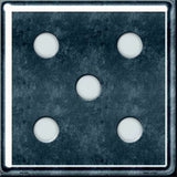 Dice Roll 5 Novelty Metal Square Sign