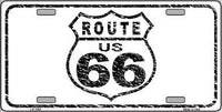 Route 66 Distressed Novelty Metal License Plate