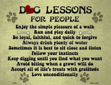 Dog Lessons Metal Novelty Parking Sign