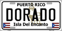 Dorado Puerto Rico State Background Metal Novelty License Plate