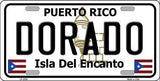 Dorado Puerto Rico State Background Metal Novelty License Plate