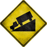 Down Grade Novelty Metal Crossing Sign