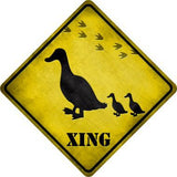 Ducks Xing Novelty Metal Crossing Sign