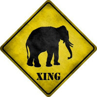 Elephant Xing Novelty Metal Crossing Sign
