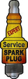 Expert Service Novelty Metal Spark Plug Sign