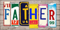 Father Wood License Plate Art Novelty Metal License Plate