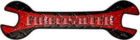 Firefighter Novelty Metal Wrench Sign