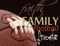 Football Family Metal Novelty Parking Sign