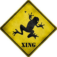 Frog Xing Novelty Metal Crossing Sign