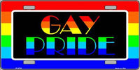 Gay Pride Metal Novelty License Plate