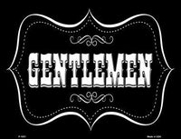 Gentlemen Metal Novelty Parking Sign