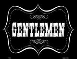 Gentlemen Metal Novelty Parking Sign