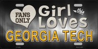 This Girl Loves Georgia Tech Novelty Metal License Plate