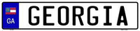 Georgia Novelty Metal European License Plate