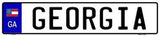 Georgia Novelty Metal European License Plate
