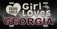 This Girl Loves Georgia Novelty Metal License Plate