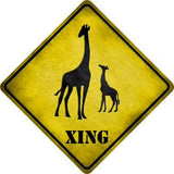 Giraffe Xing Novelty Metal Crossing Sign