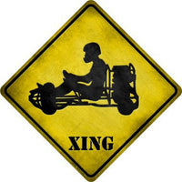 Go Karts Xing Novelty Metal Crossing Sign