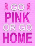 Go Pink Or Go Home Breast Cancer Metal Novelty Parking Sign