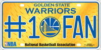 Golden State Warriors NBA #1 Fan Novelty Metal License Plate